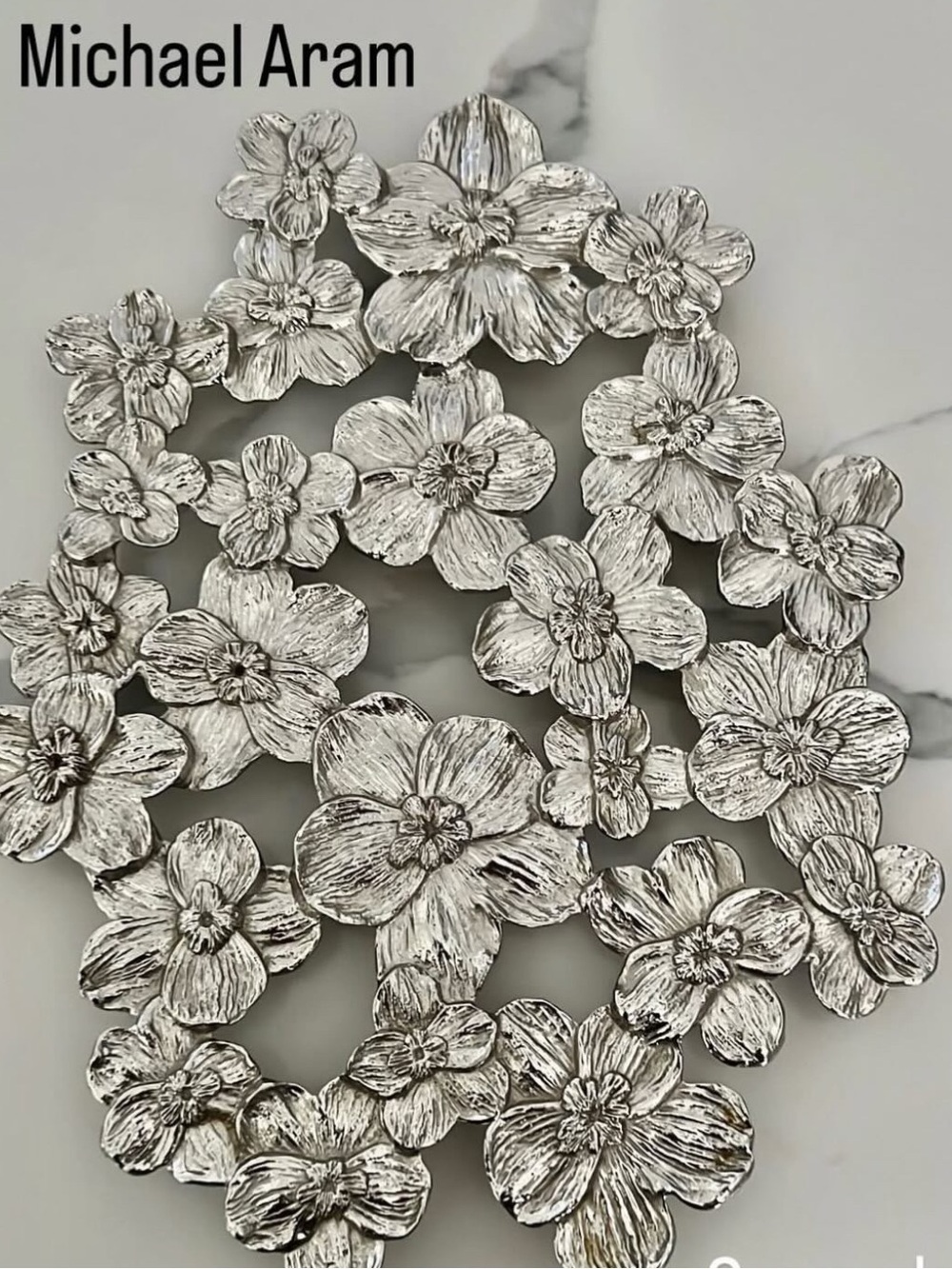 Michael Aram Silver Floral Hair Accessory